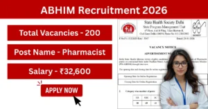 ABHIM Recruitment 2026 Apply Online for Pharmacist Posts