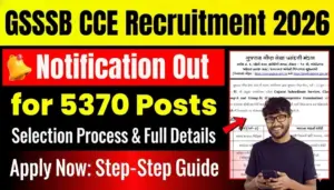 GSSSB Recruitment 2026 Apply Online for 5370 Class III (Group A & B) Posts