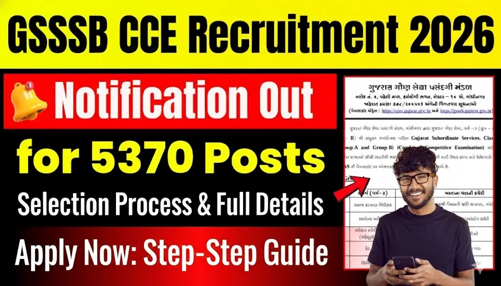 GSSSB Recruitment 2026 Apply Online for 5370 Class III (Group A & B) Posts