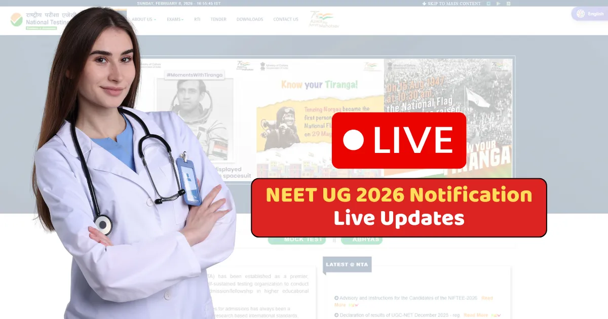 NEET UG 2026 Notification Live Updates neet, nta neet, neet form, neet registration 2026, neet form date 2026, neet registration, neet application form 2026, neet ug, neet nta, neet ug 2026 registration date, neet.nta.nic.in 2026, neet 2026 registration,