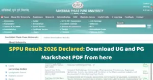 SPPU Result 2026 Declared: Download UG and PG Marksheet PDF from here
